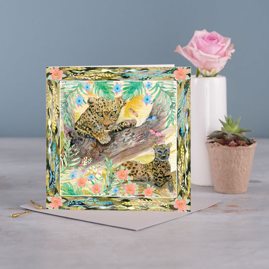 Leopard in the Jungle Greetings Card - Pack of 6