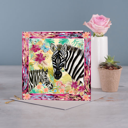 Zebra Greetings Card - Pack of 6