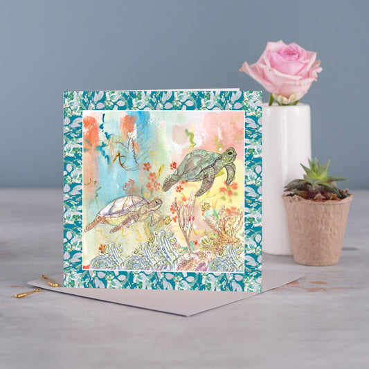 Oriental Turtle Greetings Card - Pack of 6