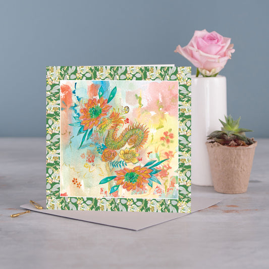Oriental Dragon Greetings Card - Pack of 6