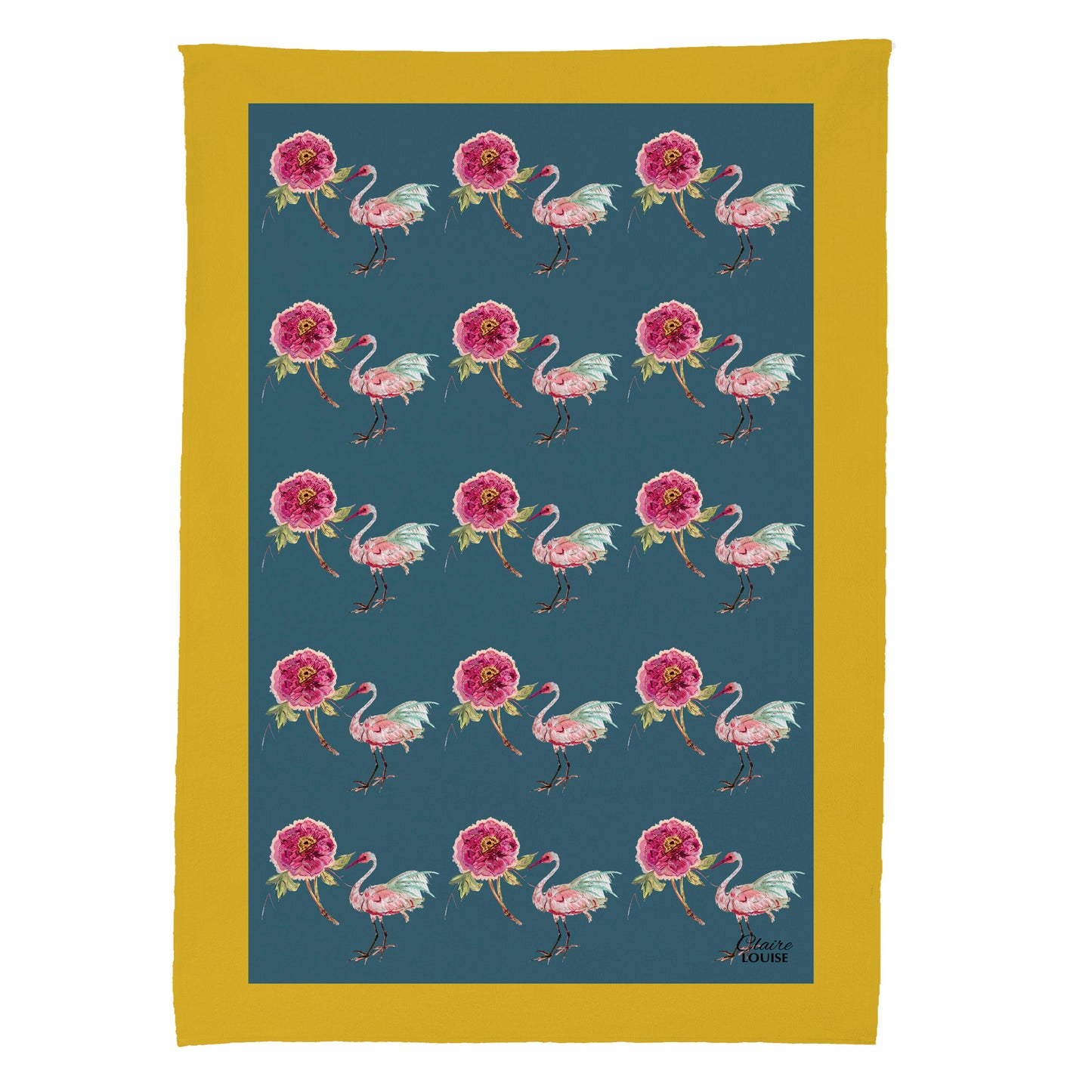 Serendipity Patterned Teal/Mustard Blanket