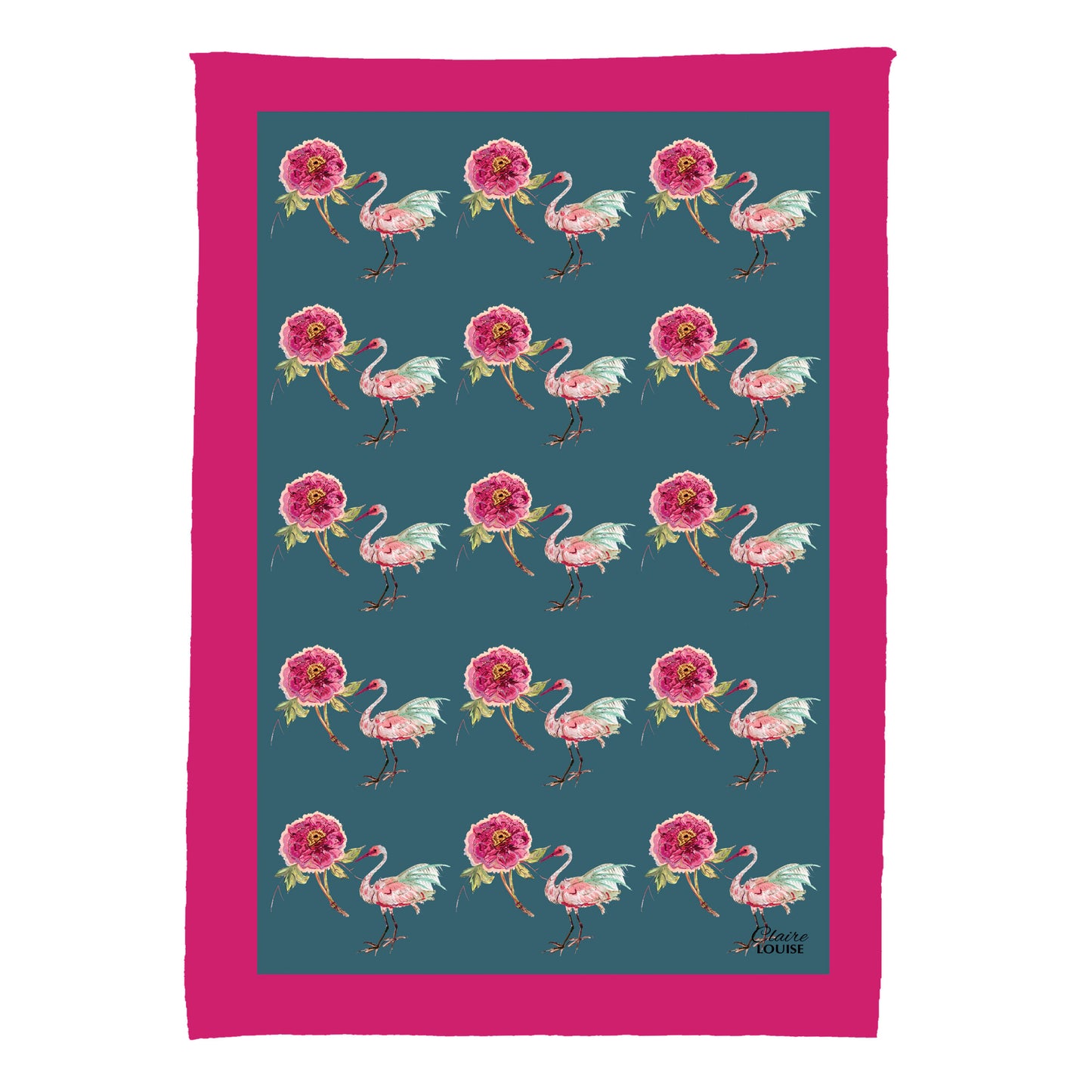 Serendipity Patterned Teal/Pink Blanket