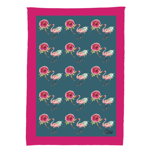 Serendipity Patterned Teal/Pink Blanket