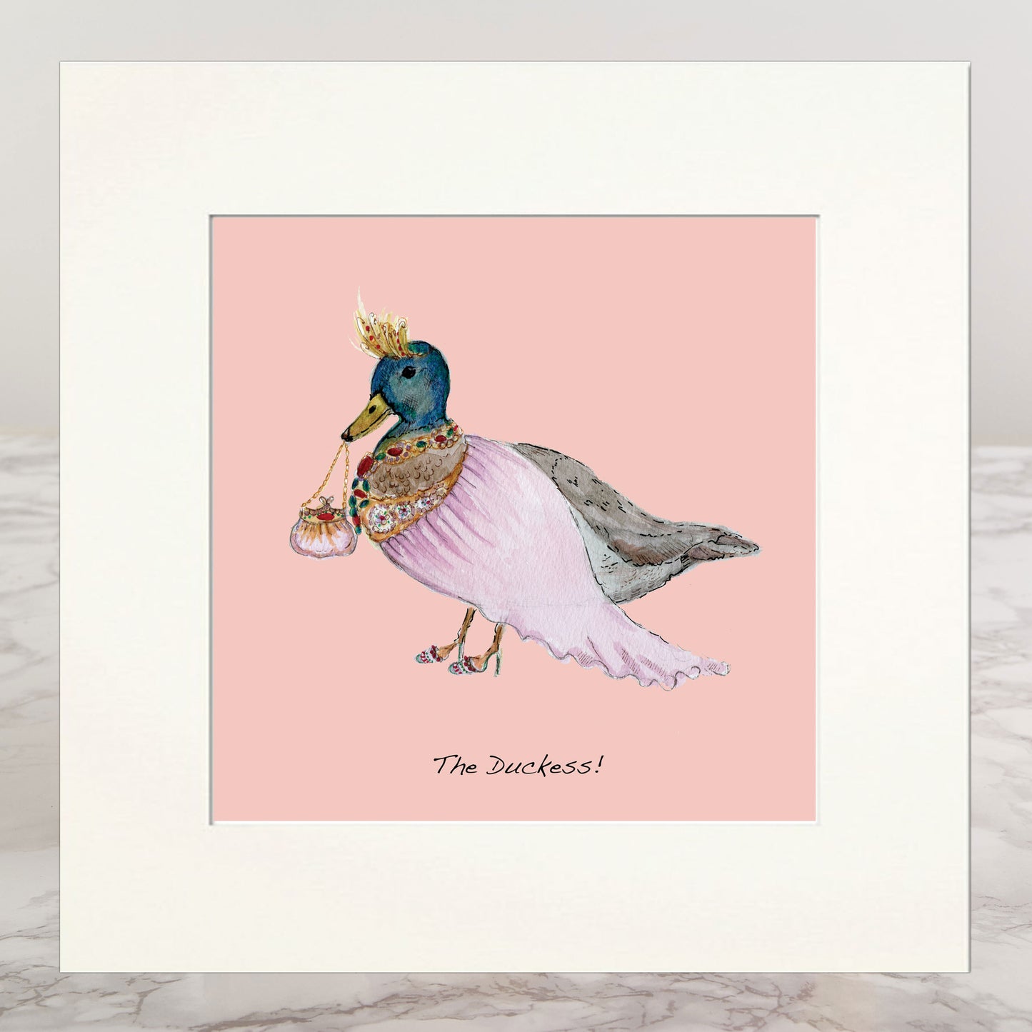 The Duckess Mounted Print