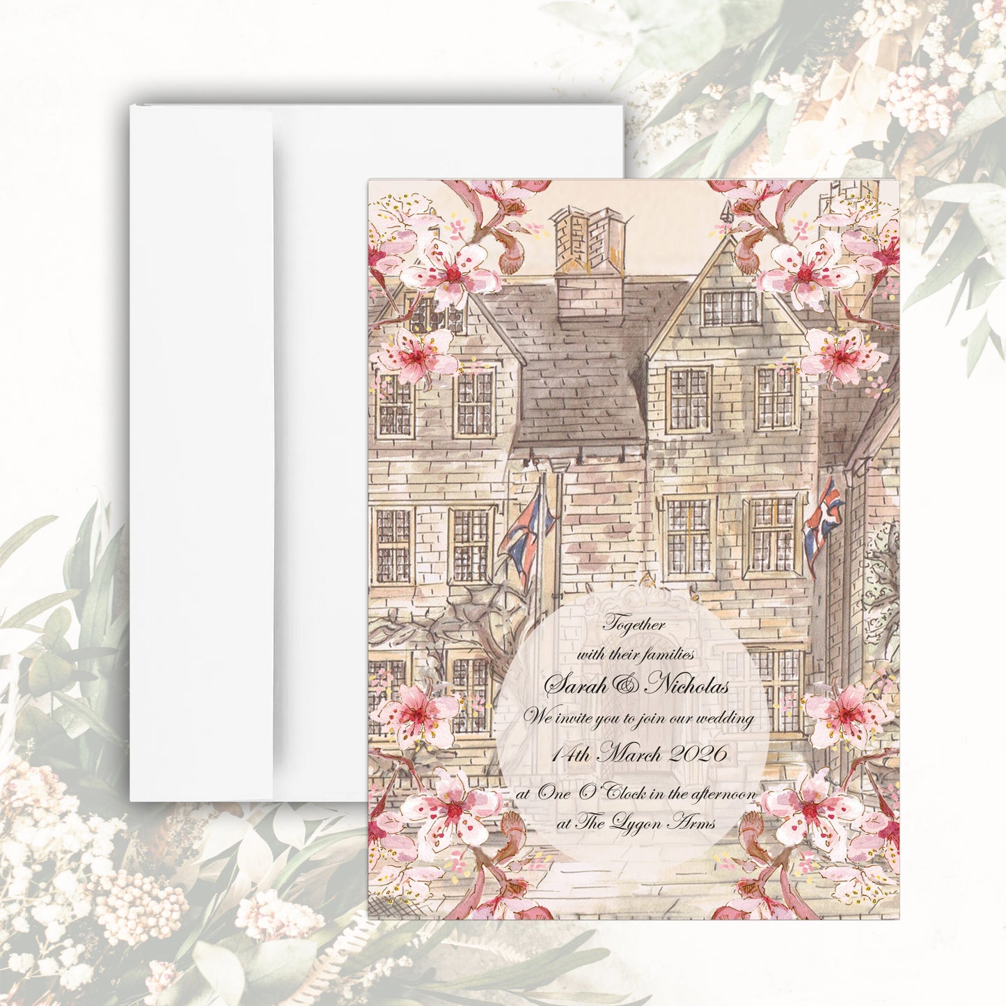 The Lygon Arms Signature Detail Wedding Invitation
