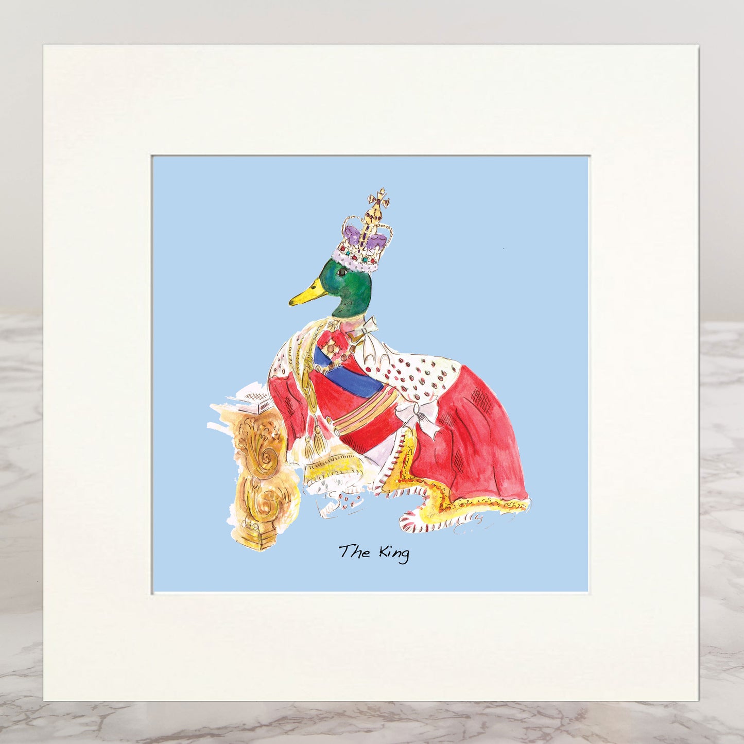 The King Mounted Print