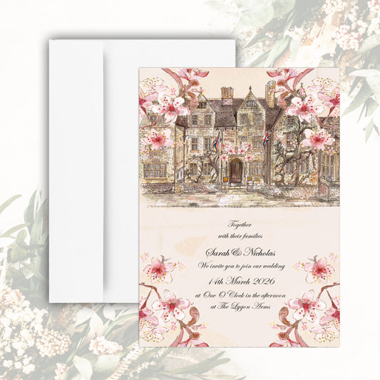 The Lygon Arms Wedding Invitation