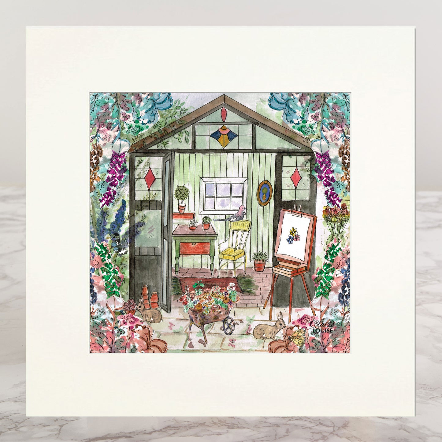 The Artist's Potting Shed Mounted Print