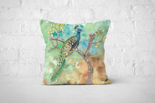 The Garden Peacock Cushion