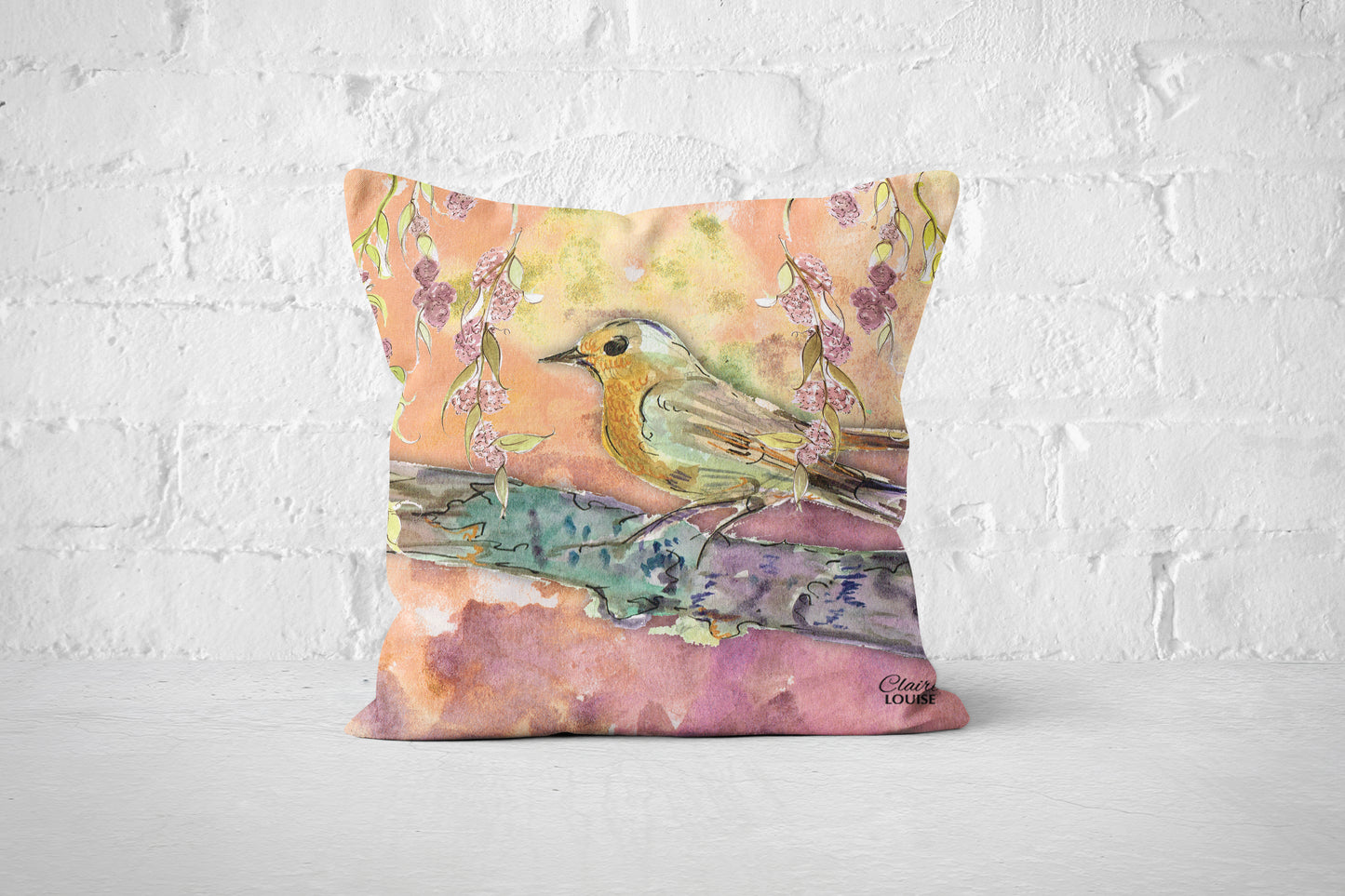 The Garden Robin Cushion