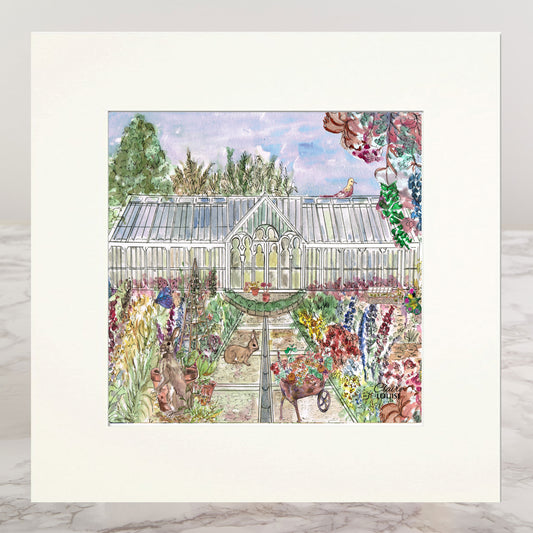 The Glasshouse Mounted Print