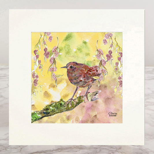 The Little Wren Mounted Print