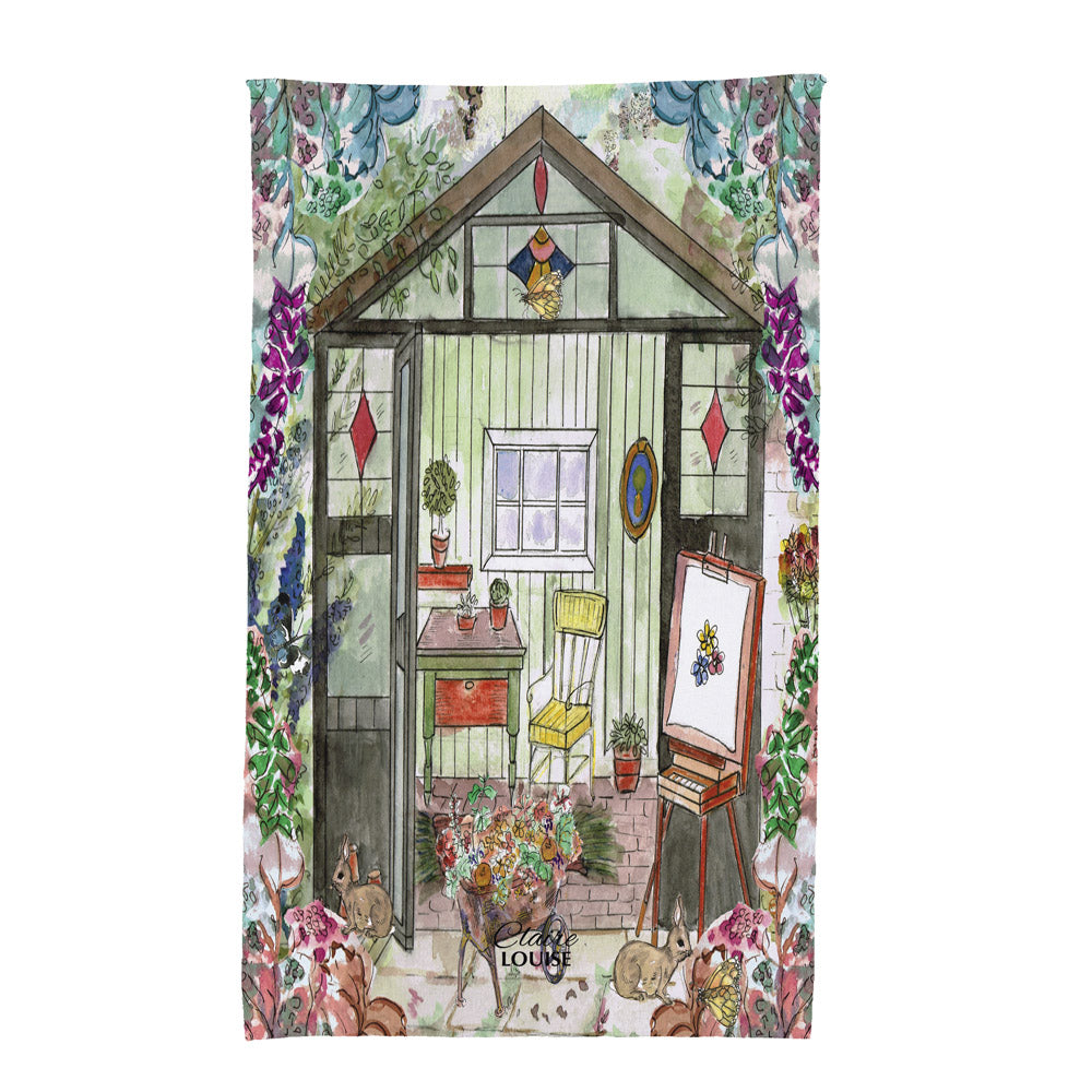 The Artist's Potting Shed Tea Towel