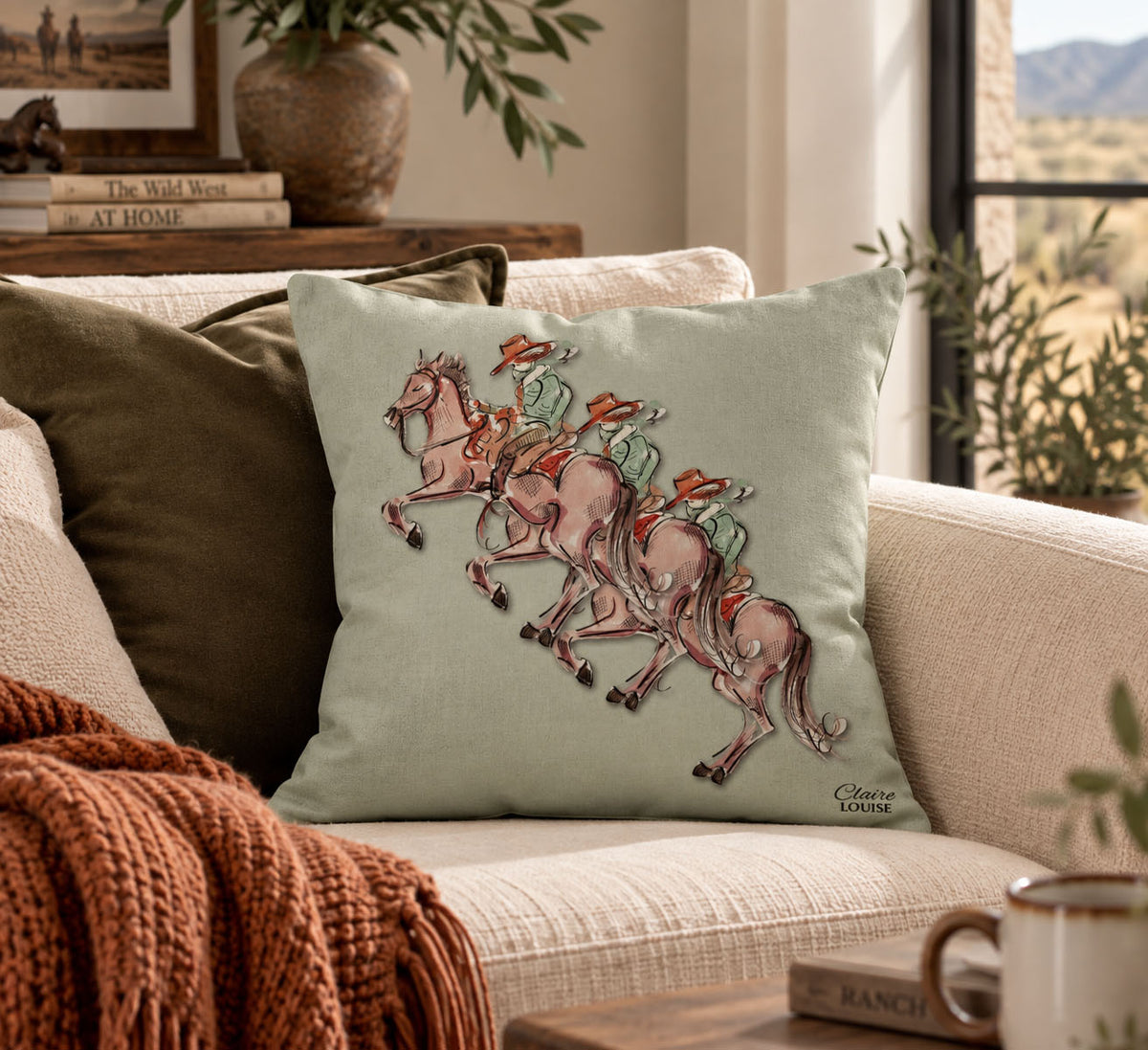 Three Cowboys Cushion