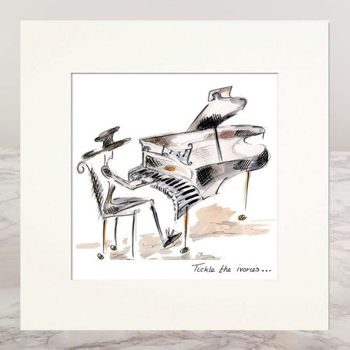 Tickle The Ivories Mounted Print