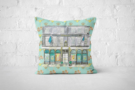 Tiffany inspired shop window cushion