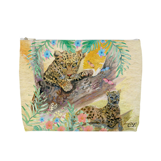 Leopard in the Jungle Cosmetic Bag