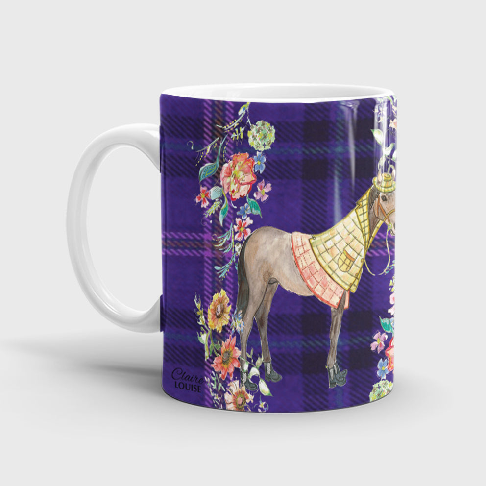Tartan Horse Ceramic Mug