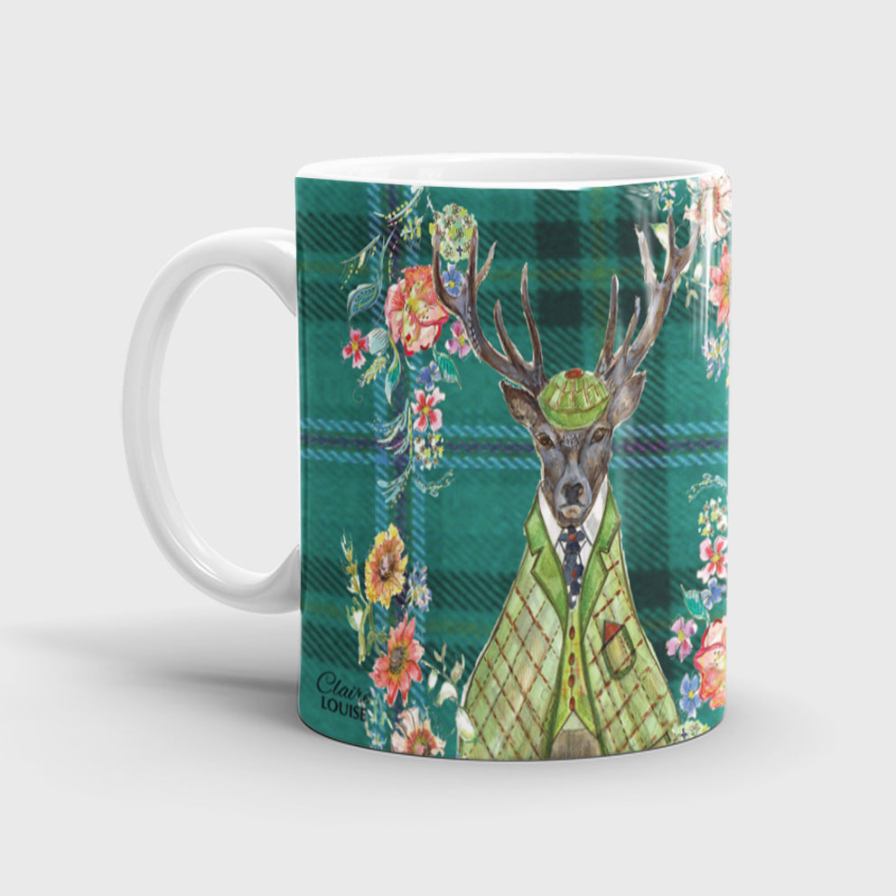Tartan Stag Ceramic Mug