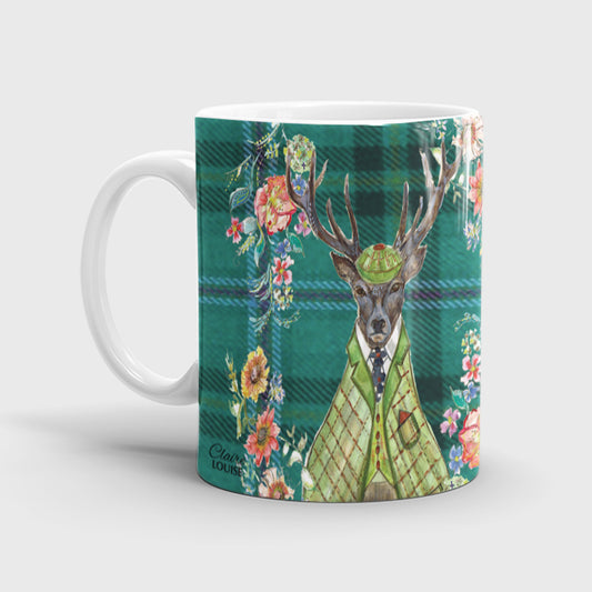 Tartan Stag Ceramic Mug