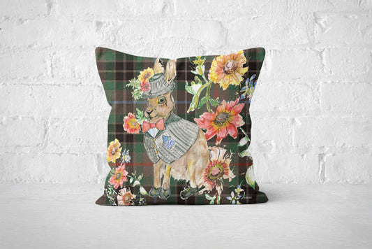 Tartan Hare Cushion