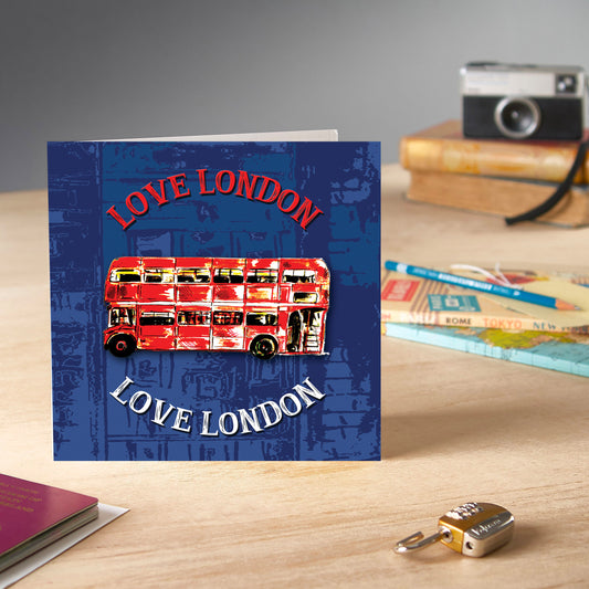 London Bus Urban Icons Greeting Card - Pack of 6