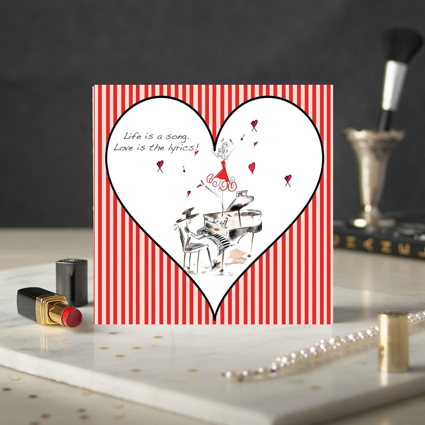 Music Love Greetings Card - Pack of 6