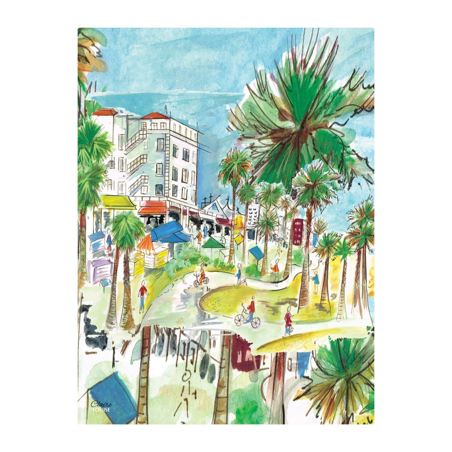 Venice Beach Glass Wall Art