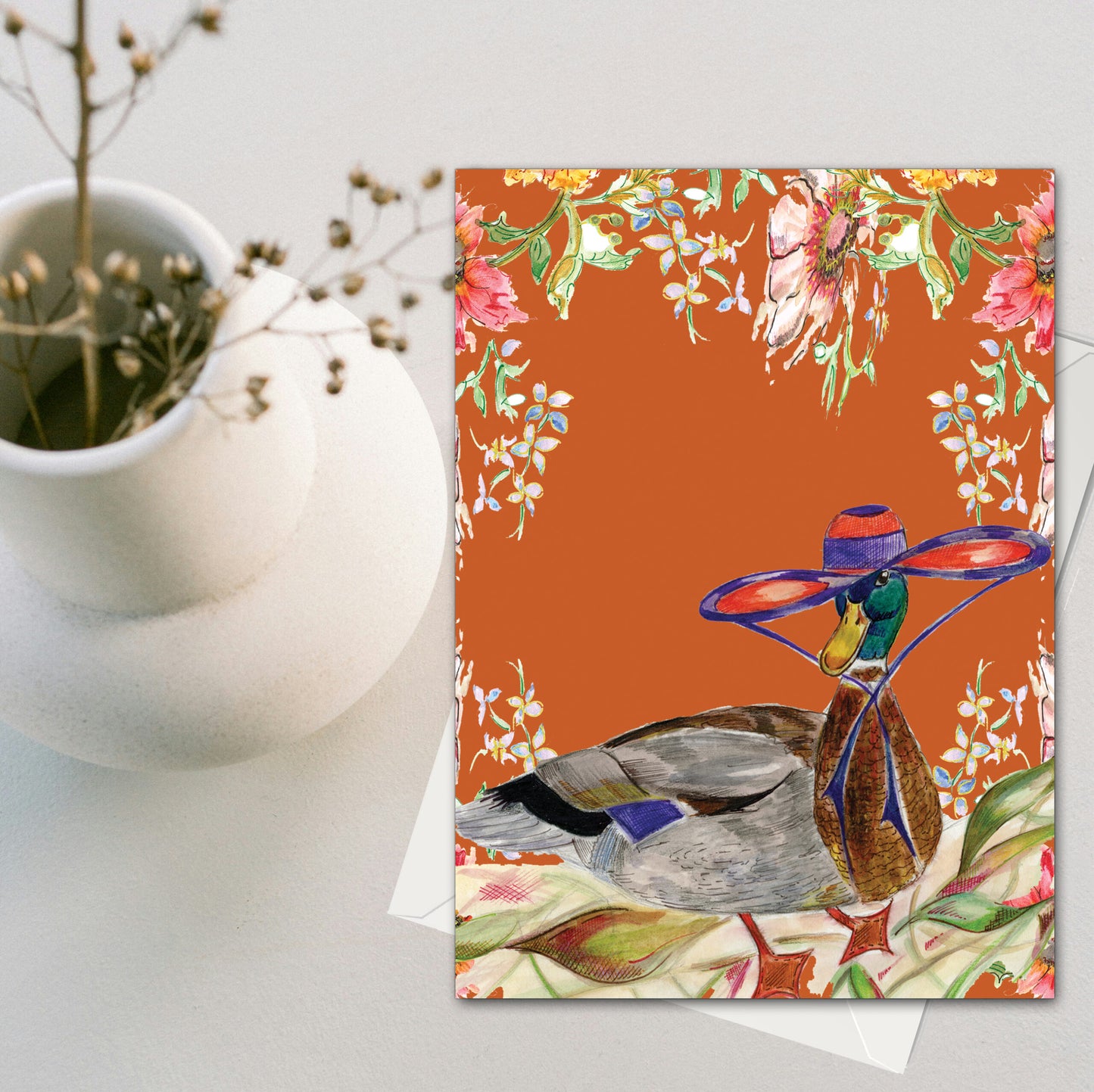 Whimsical Duck Greeting Card (120 X 170) - Pack of 6