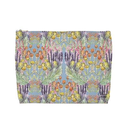 Blue Garden Blooms Cosmetic Bag