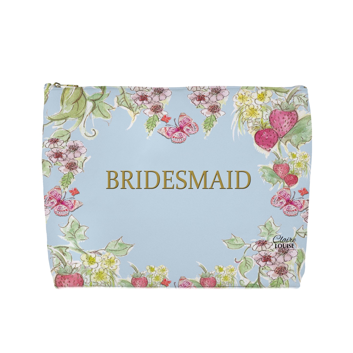 Bridesmaid Strawberries Cosmetic Bag