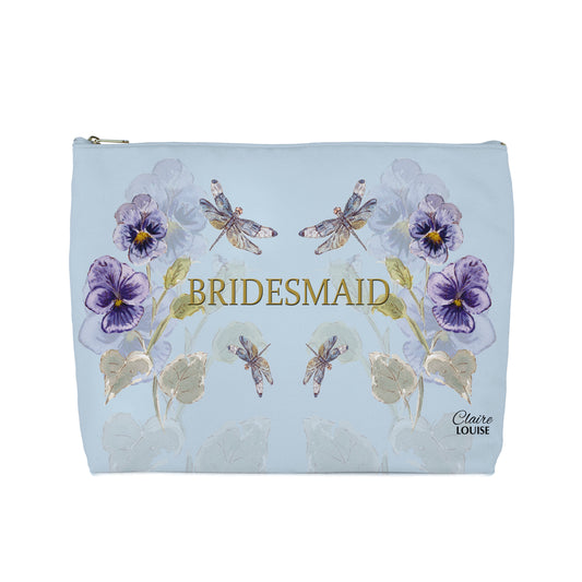 Bridesmaid Pansies Cosmetic Bag