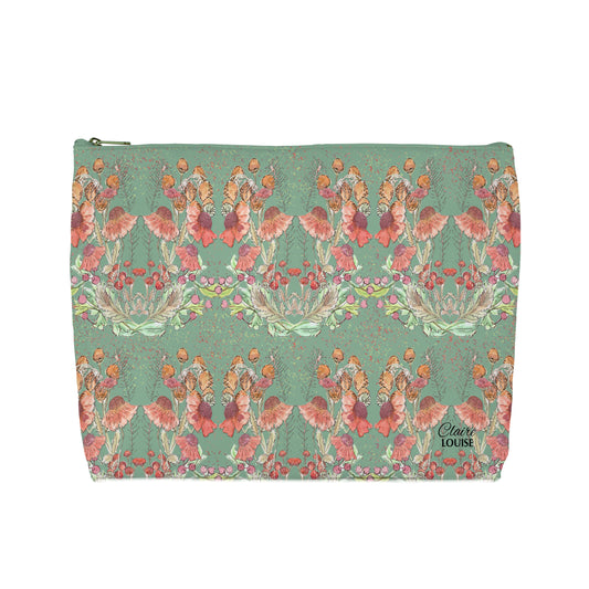 Peach Daisies Garden Blooms Cosmetic Bag