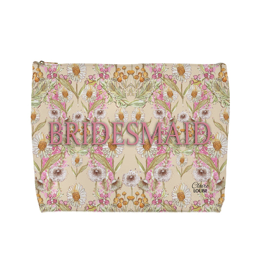 Bridesmaid Wedding Bloom Cosmetic Bag