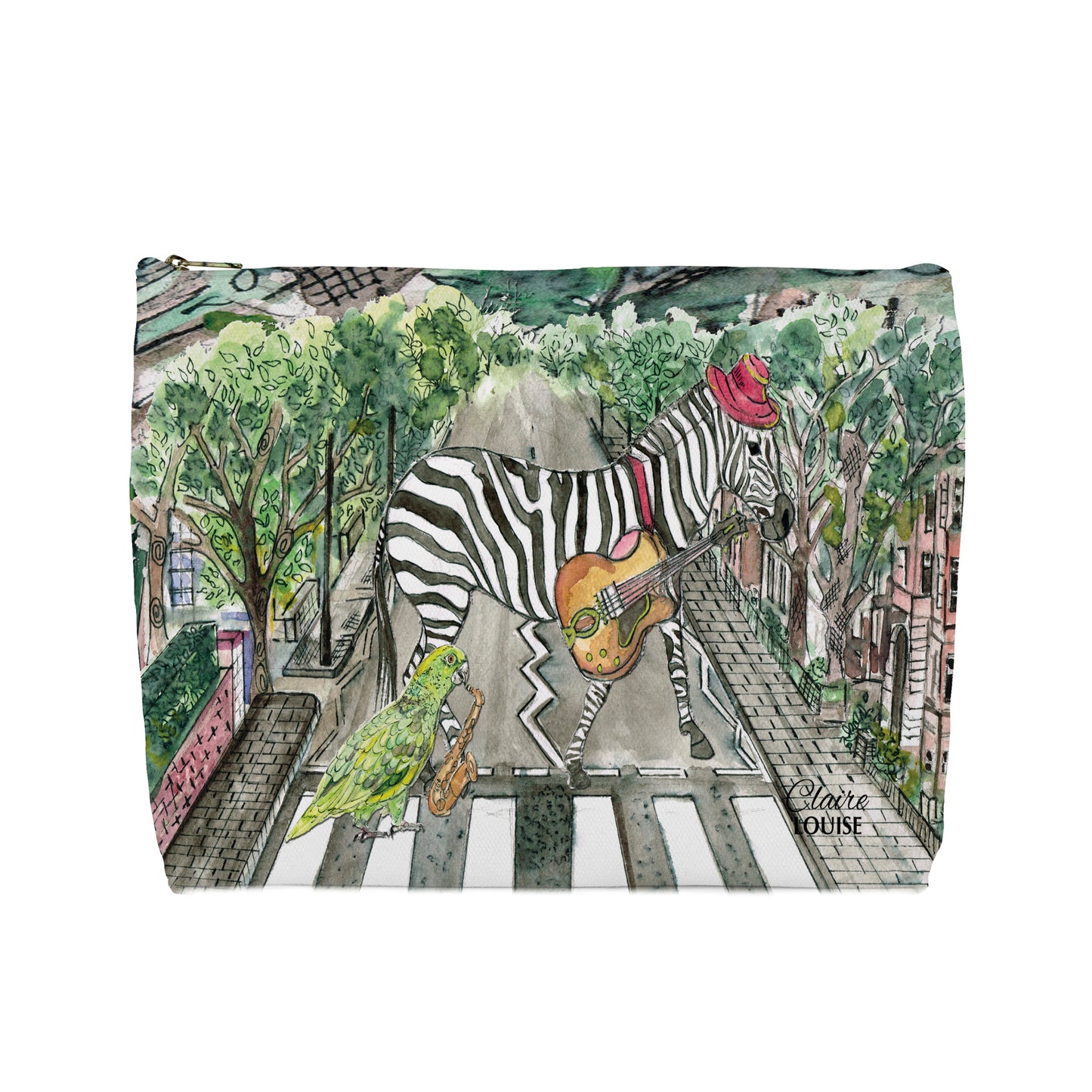 Zebra In The City Cosmetic Bag