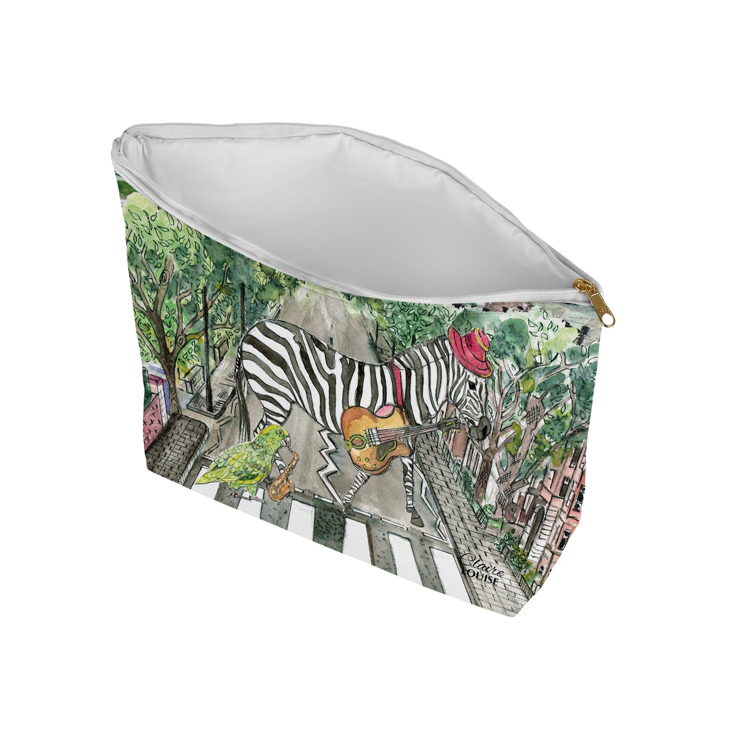 Zebra In The City Cosmetic Bag