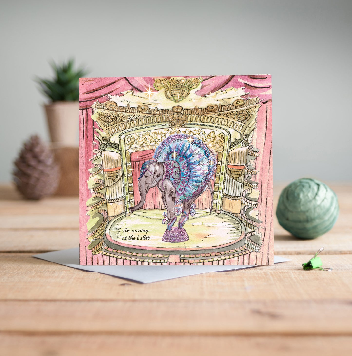 Elephant In The City Greetings Card - Pack of 6