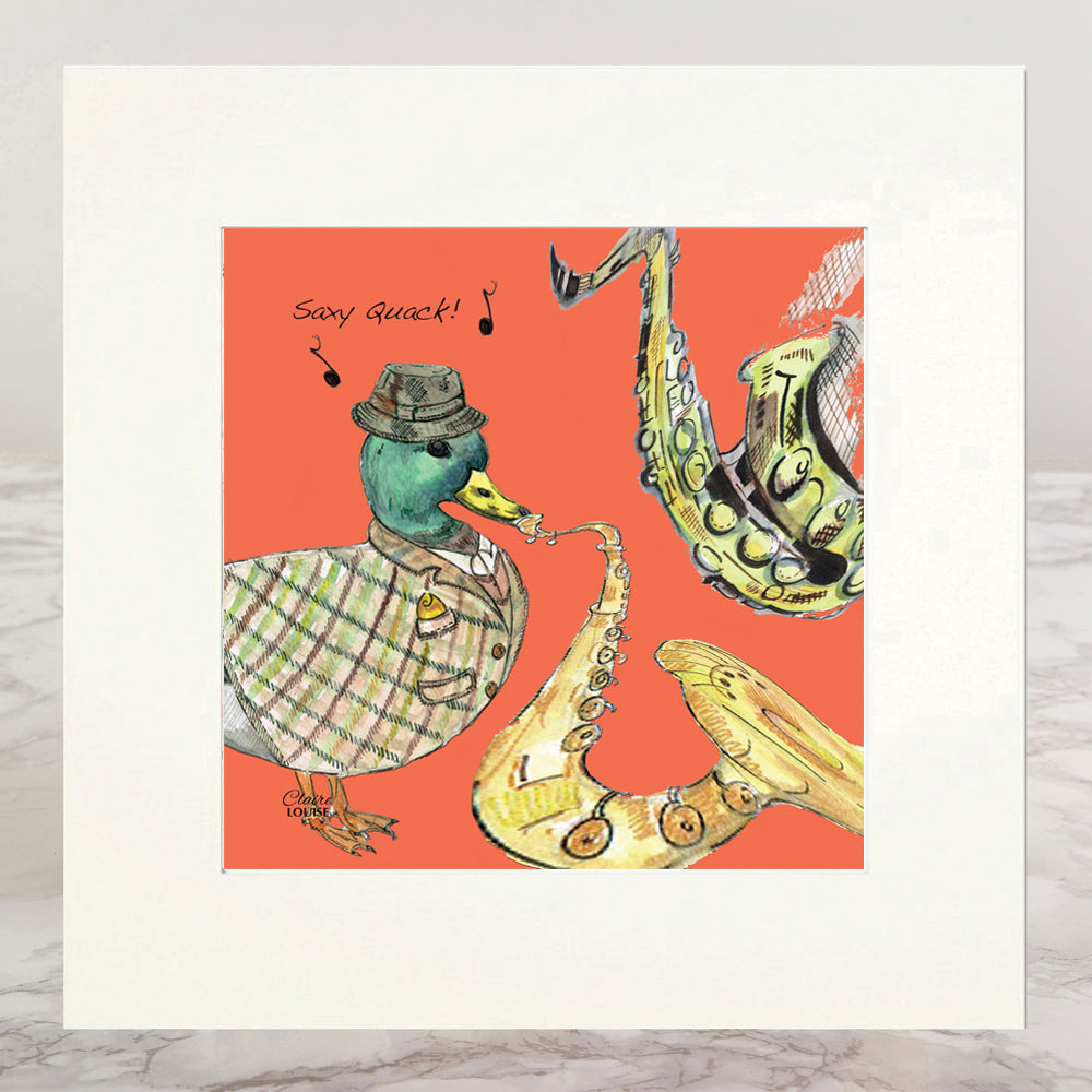 Saxophone Mounted Print