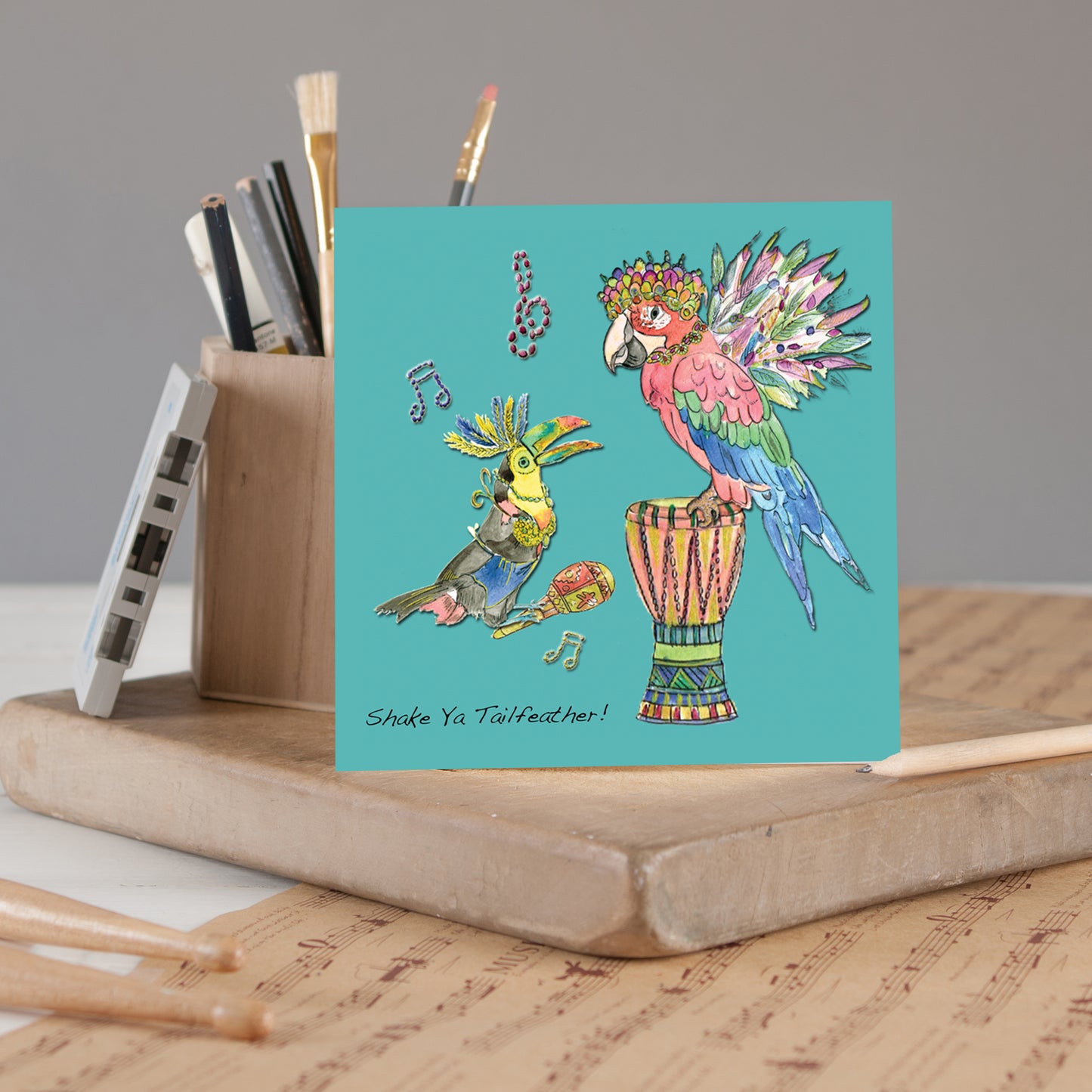 Maracas Greeting Card (Original) - Pack of 6