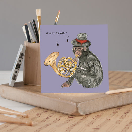 French Horn Greeting Card (Original) - Pack of 6