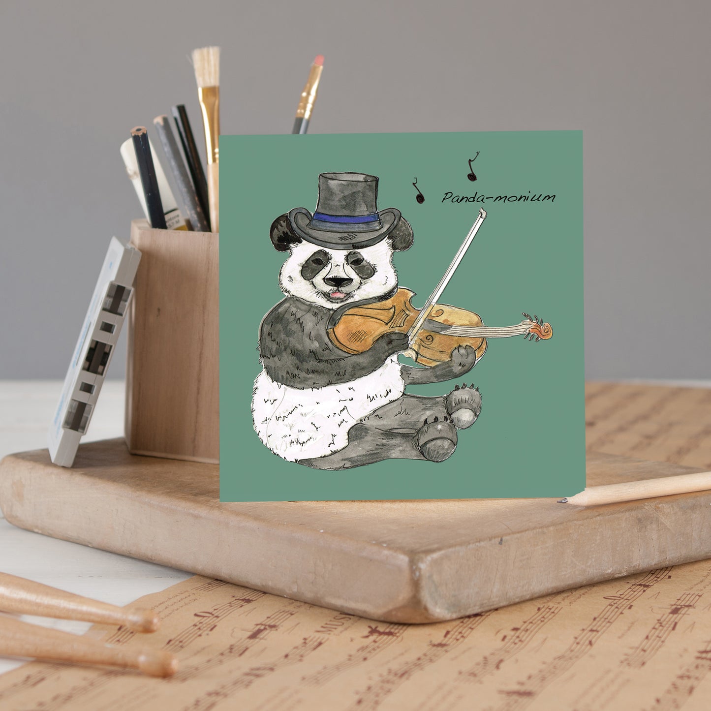 Violin Greeting Card (Original) - Pack of 6