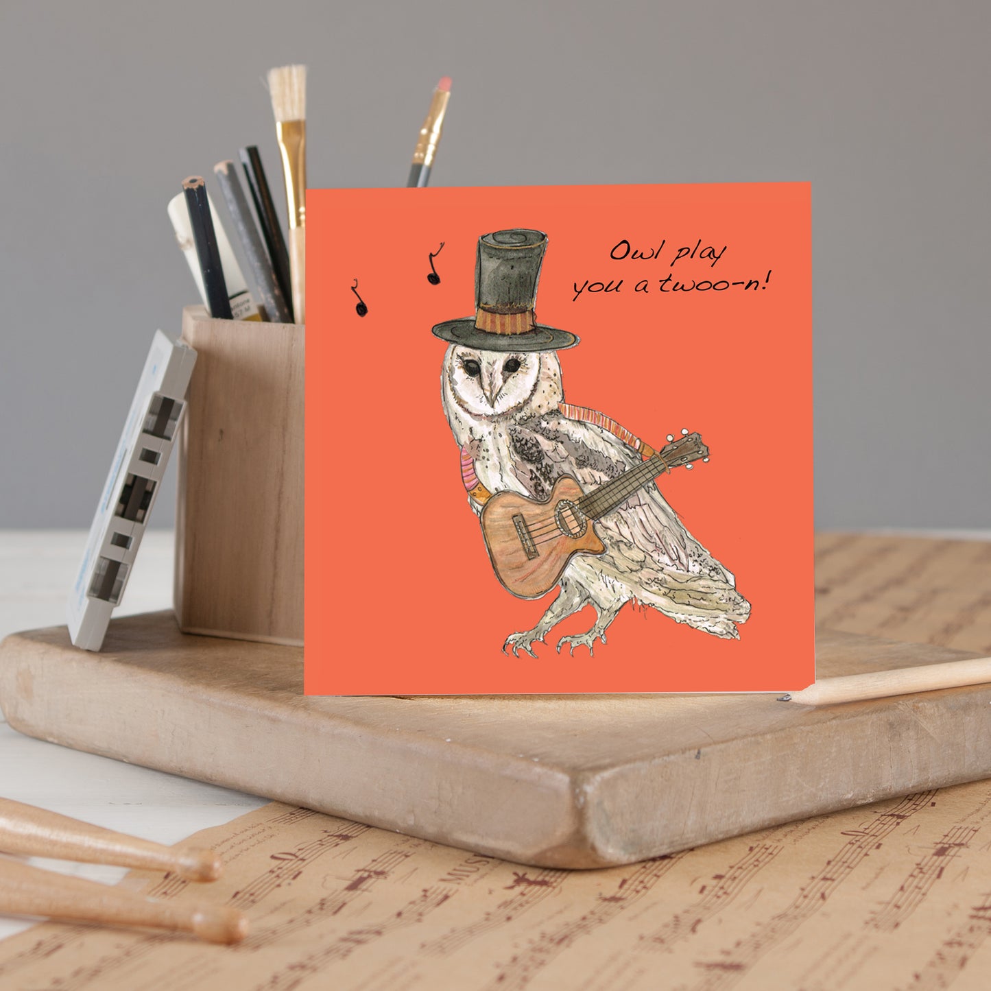 Ukulele Greeting Card (Original) - Pack of 6
