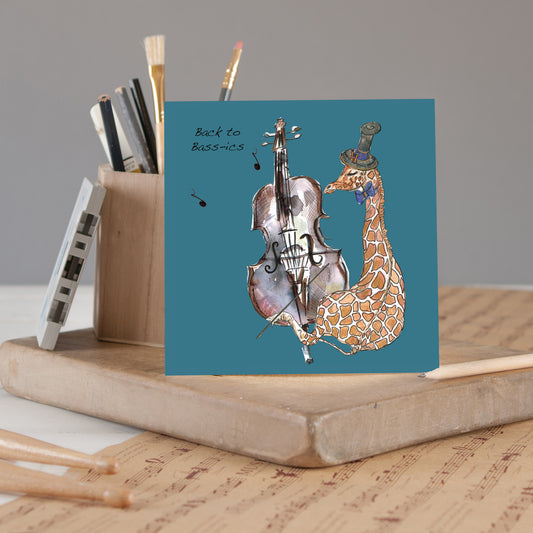 Double Bass Greeting Card (Original) - Pack of 6