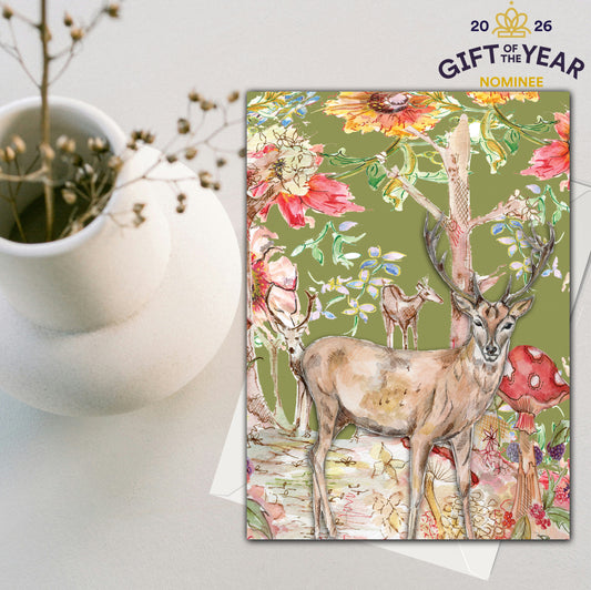Whimsical Stag Greeting Card (120 X 170) - Pack of 6