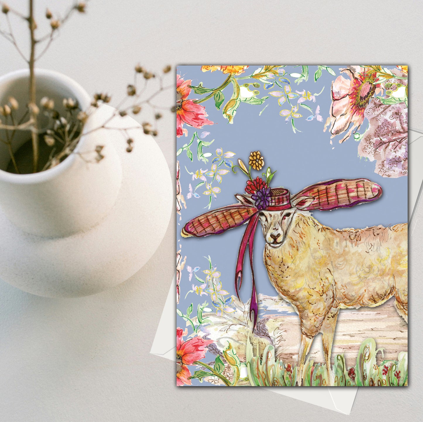 Whimsical Sheep Greeting Card (120 X 170) - Pack of 6