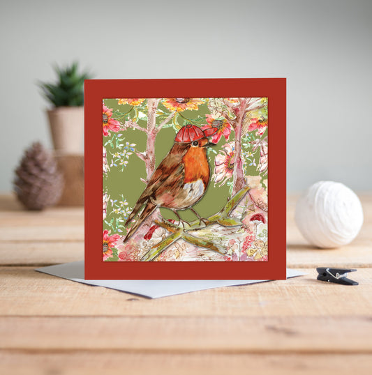 Whimsical Robin Greeting Card - Pack of 6