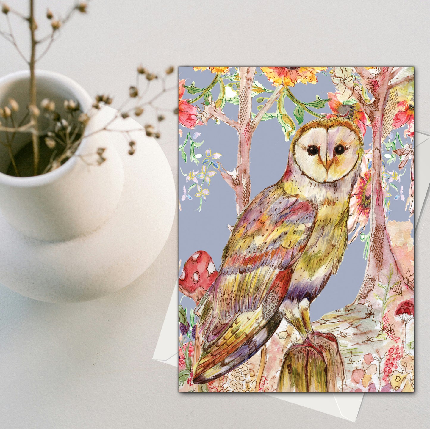 Whimsical Owl Greeting Card (120 X 170) - Pack of 6