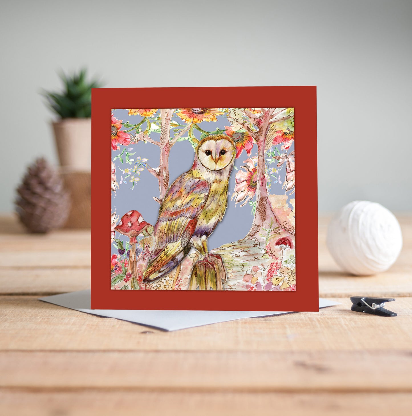 Whimsical Owl Greeting Card - Pack of 6