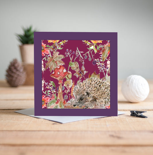 Whimsical Hedeghog Greeting Card - Pack of 6