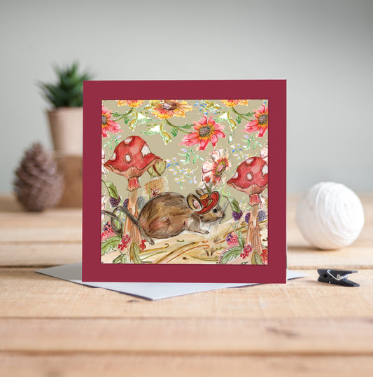 Whimsical Mouse Greeting Card - Pack of 6